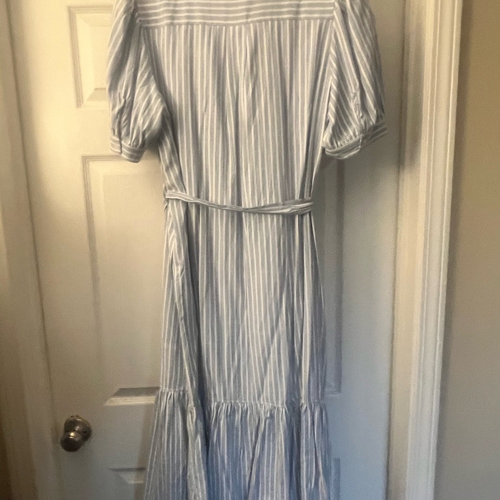 Striped Blue and White Dress